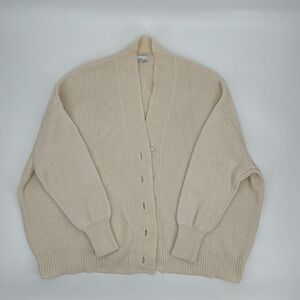 Danielle Bernstein Cream Knit Oversized Sweater